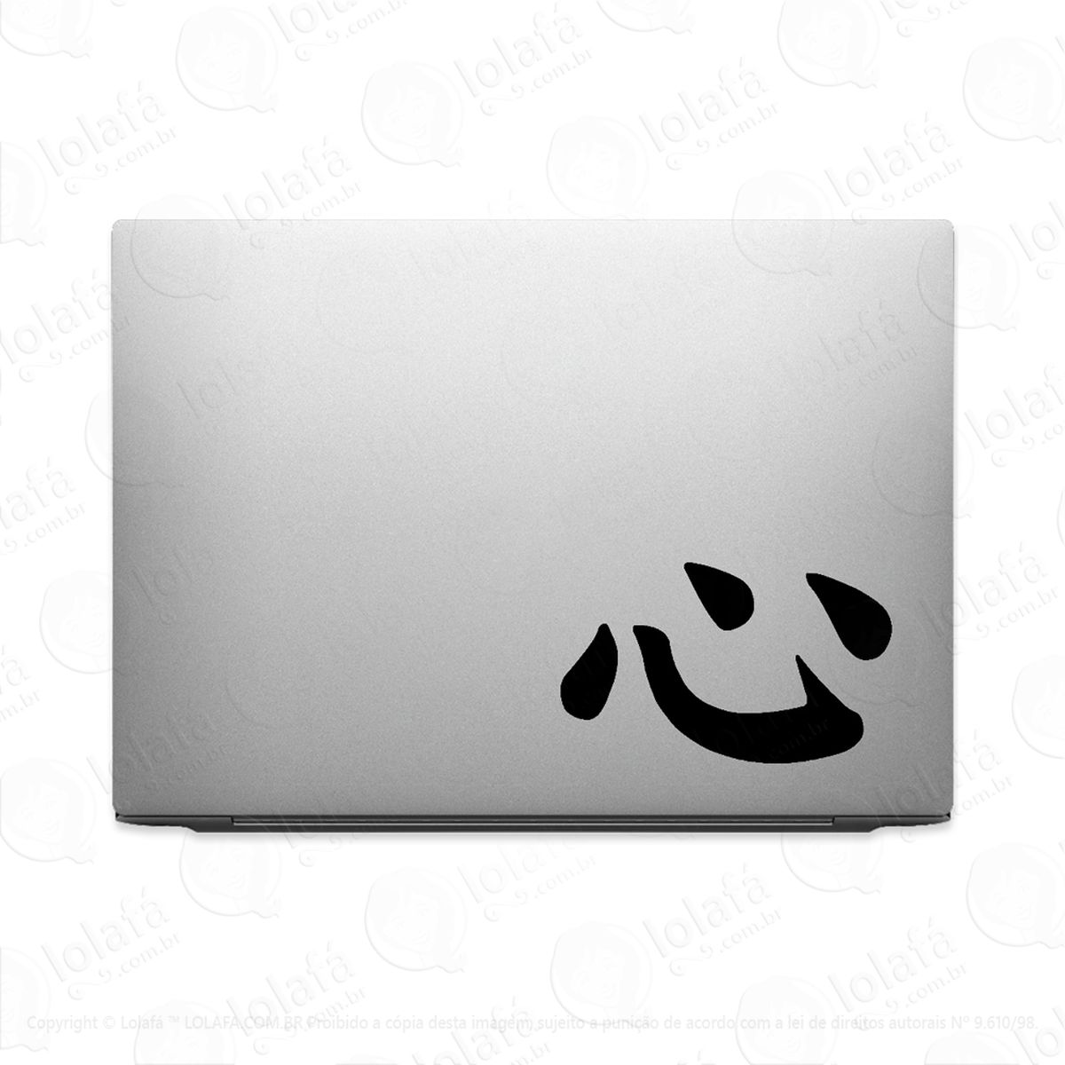 adesivo para notebook coração kanji japonês mod:3748