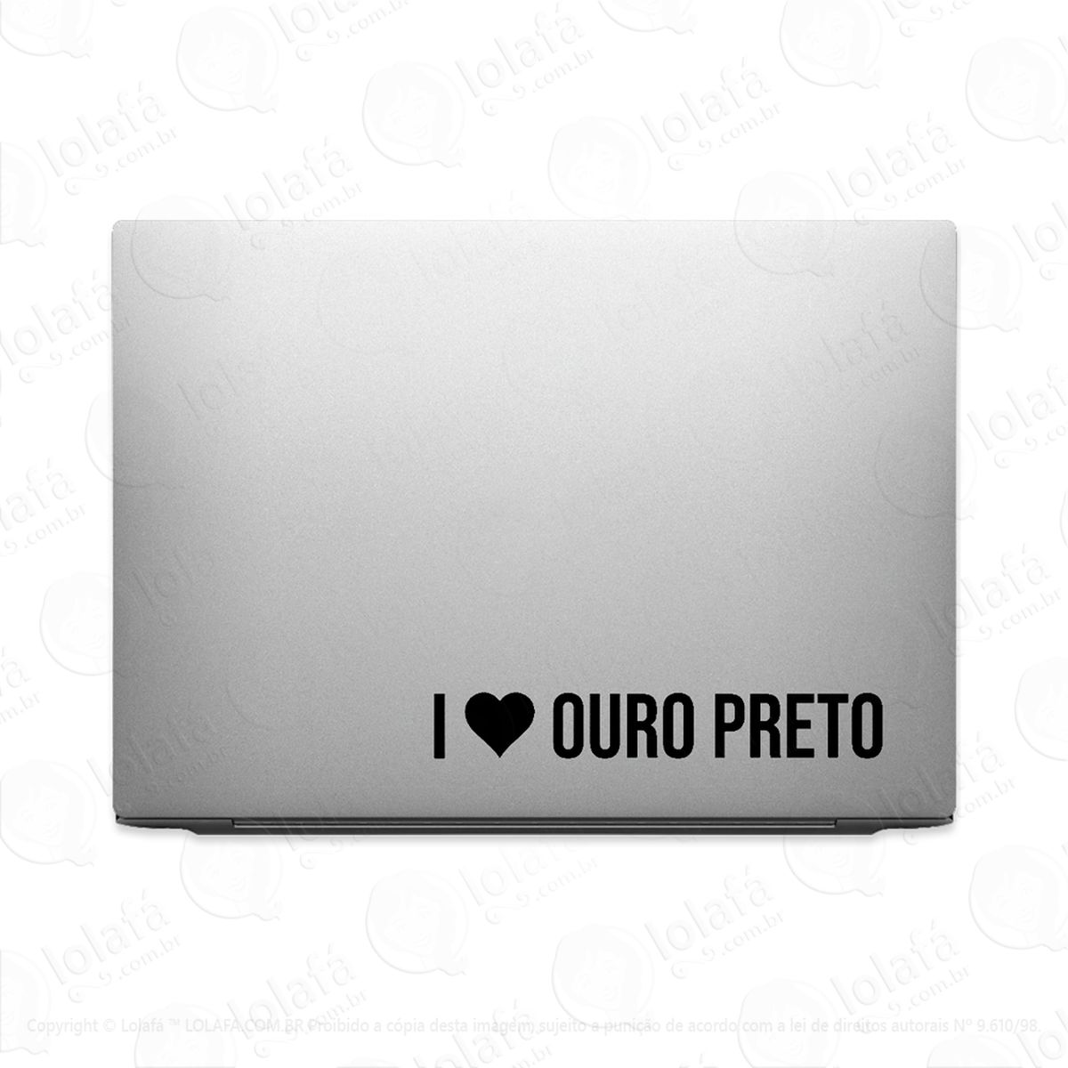 Adesivo Para Notebook Eu Amo Ouro Preto - I Love Mod:3799
