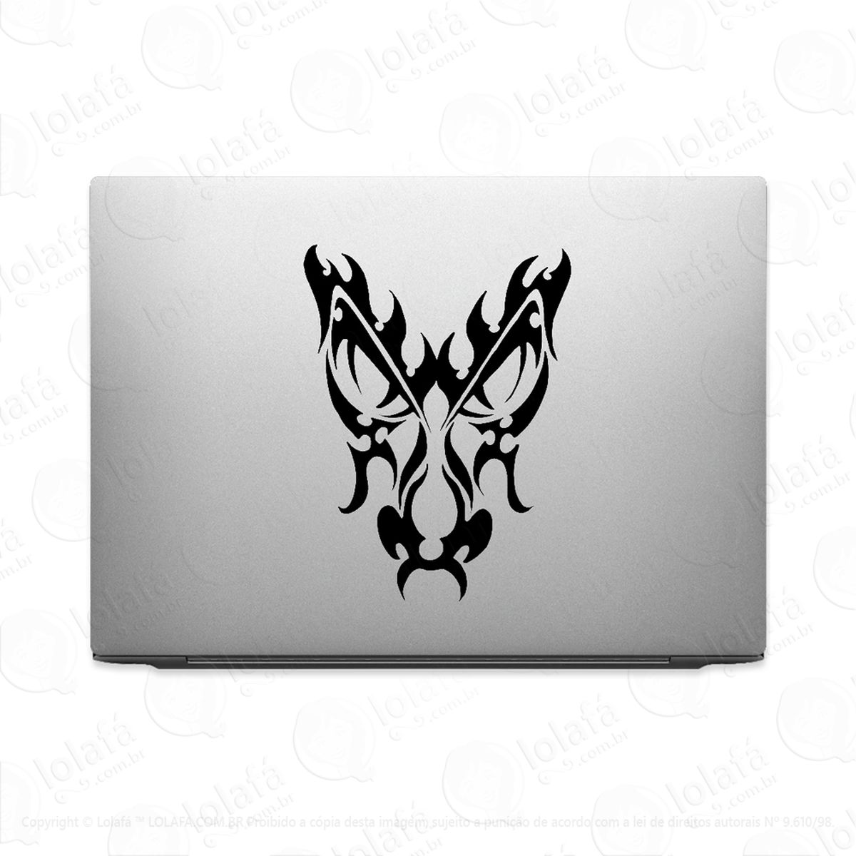 Adesivo De Notebook Cara De Dragão Tribal Mod:3820