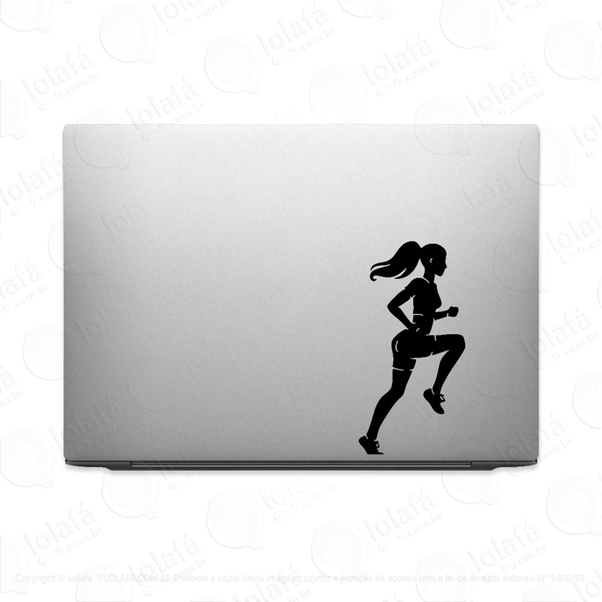 Adesivo De Notebook Corrida Menina Correndo Mod:3822