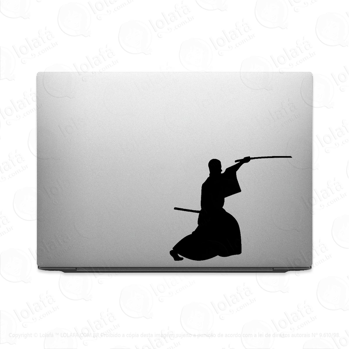Adesivo De Notebook Samurai Treino Com Espadas Mod:3832