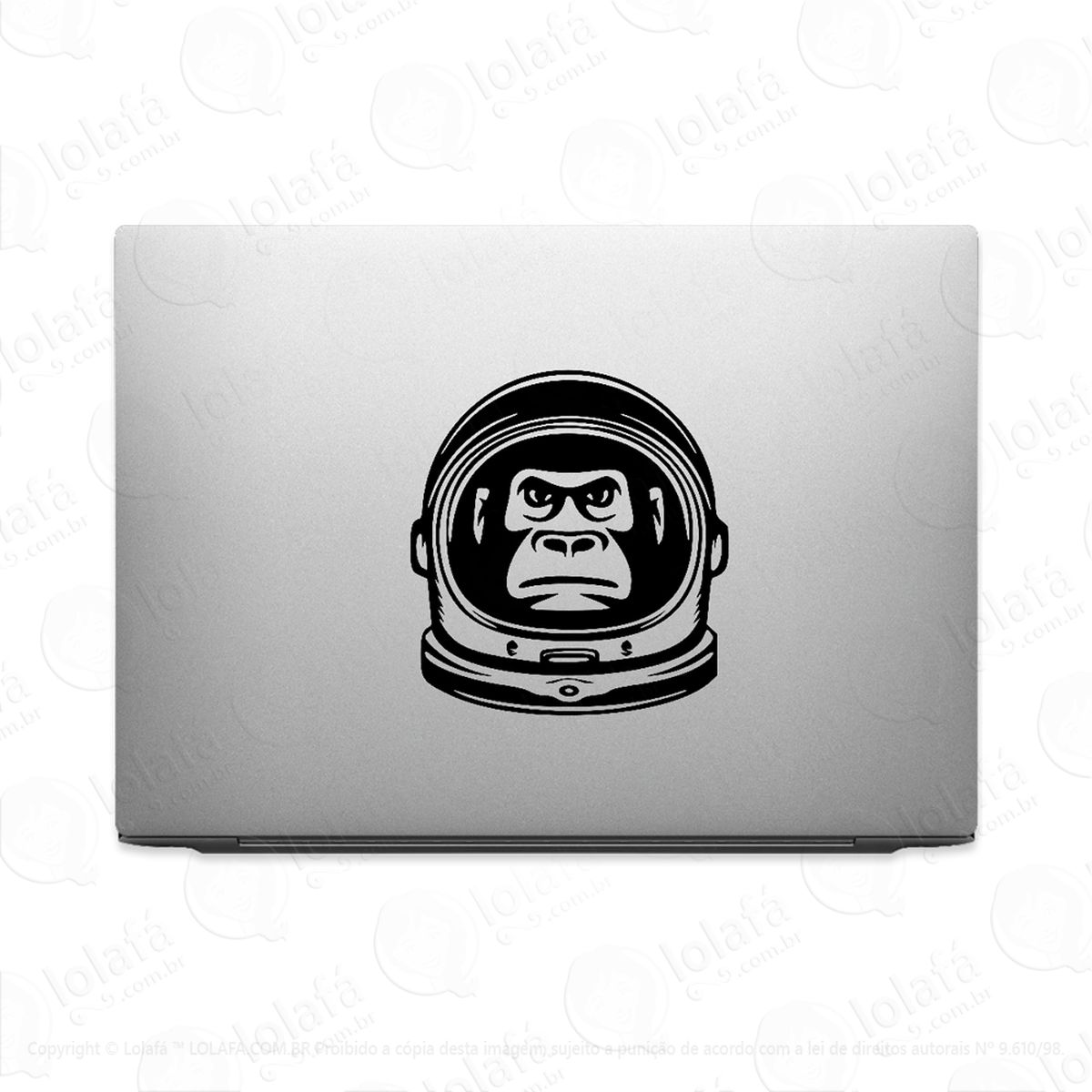 Adesivo De Notebook Macaco Astronauta Mod:3838