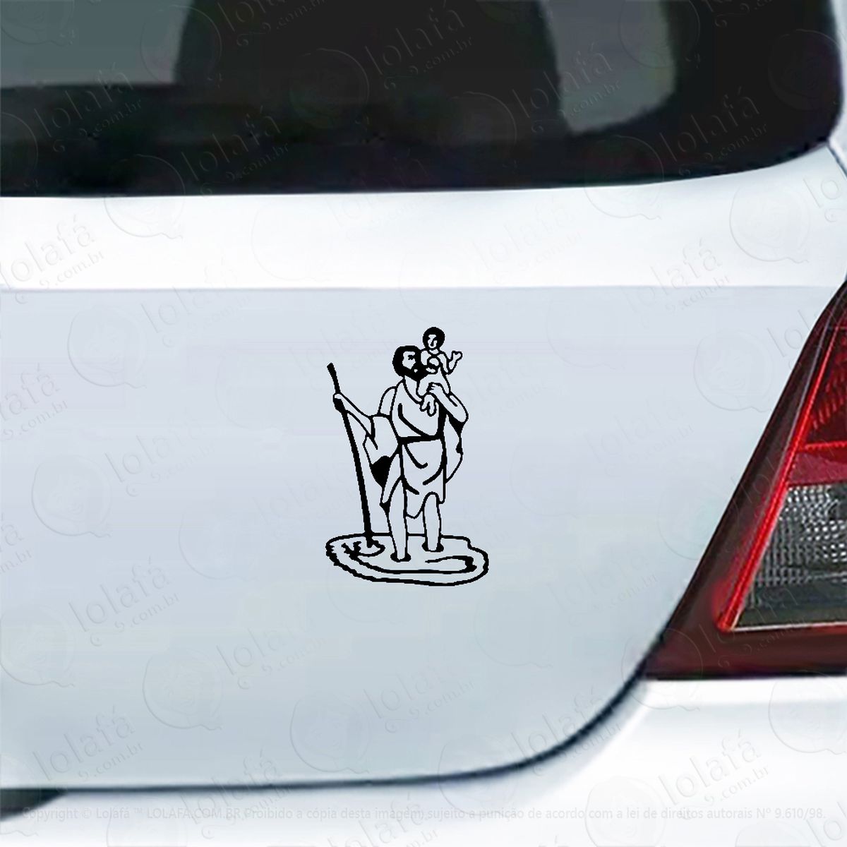 Adesivo De Carro São Cristóvão Católico Mod:3965