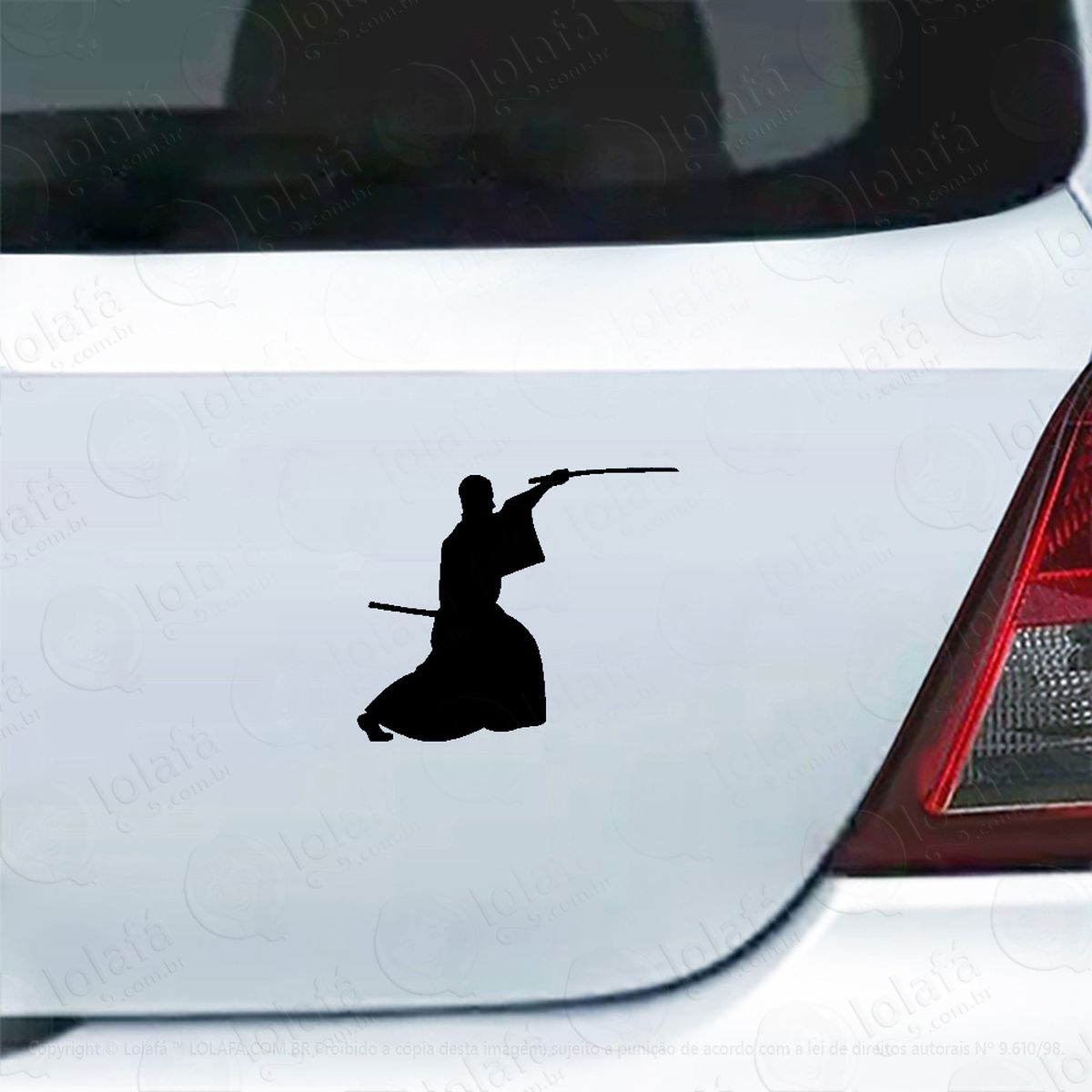 Adesivo De Carro Samurai Treino Com Espadas Mod:4049