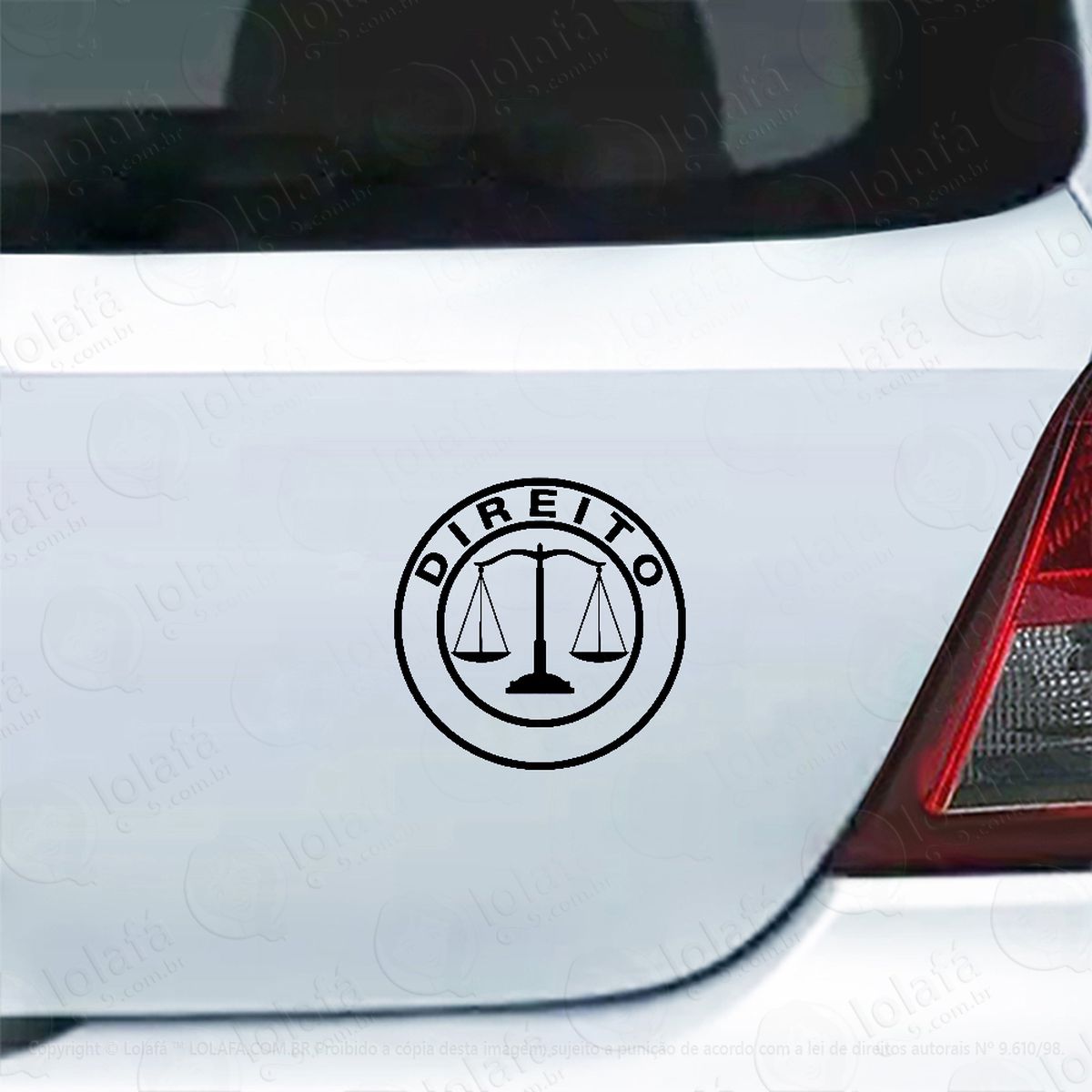 Adesivo Para Carro Curso Direito Mod:4153