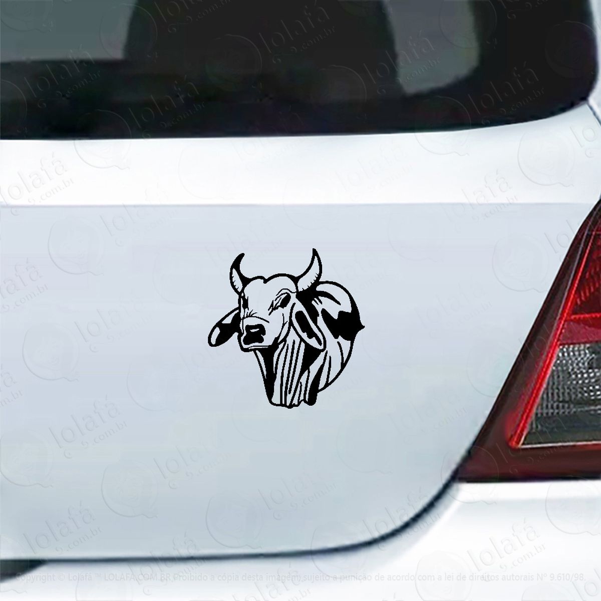 Adesivo Carro Moto Vidro Gado Boi Decal Mod:4257