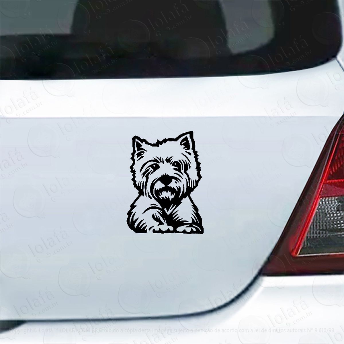 Adesivo De Carro Cachorro Yorkshire Terrier Mod:4298