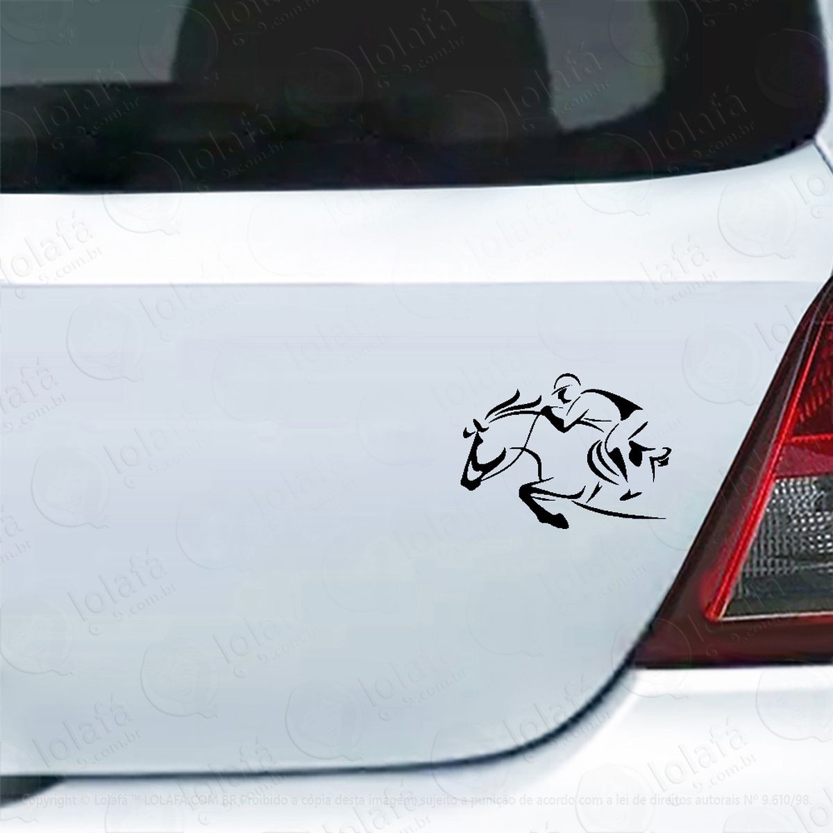 Adesivo Carro Moto Vidro Hipismo Equitação Cavalo Mod:4527