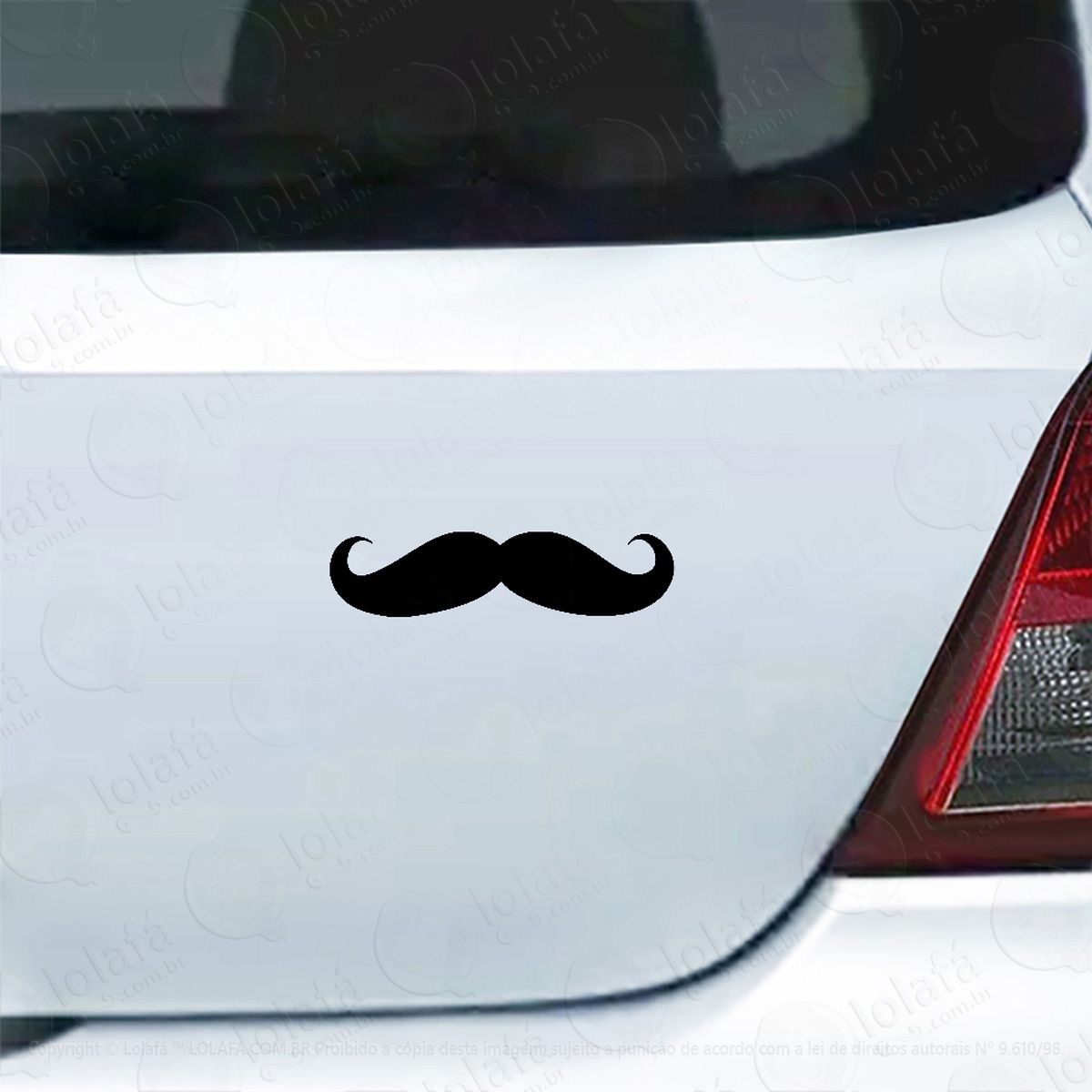 adesivo carro moto vidro bigode mod:4543