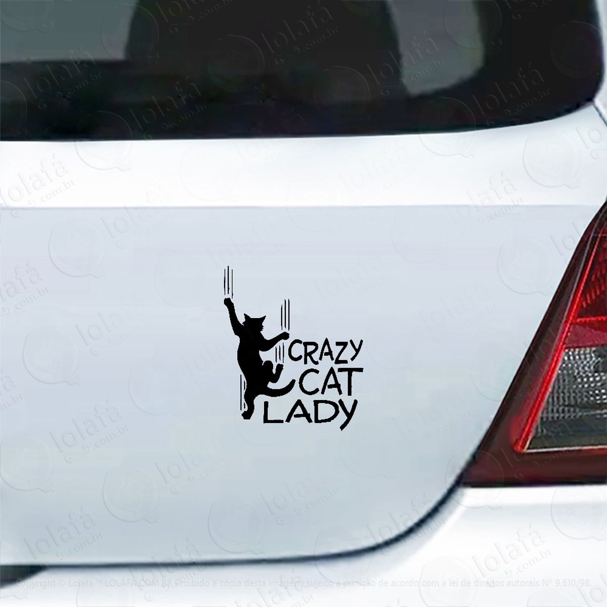 Adesivo Para Carro Louca Dos Gatos Mod:4631