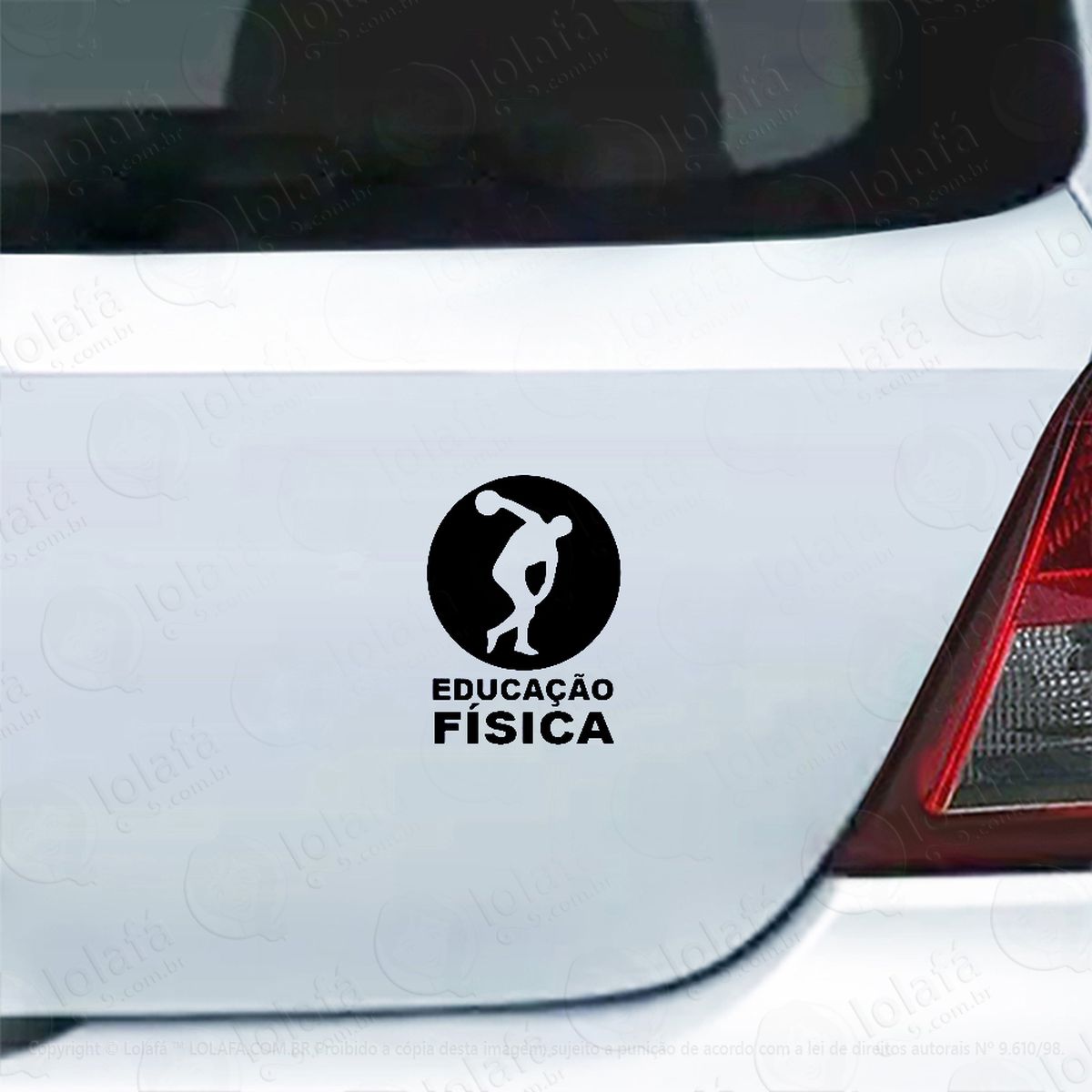 adesivo carro moto vidro educação física adesivos para carro mod:4690
