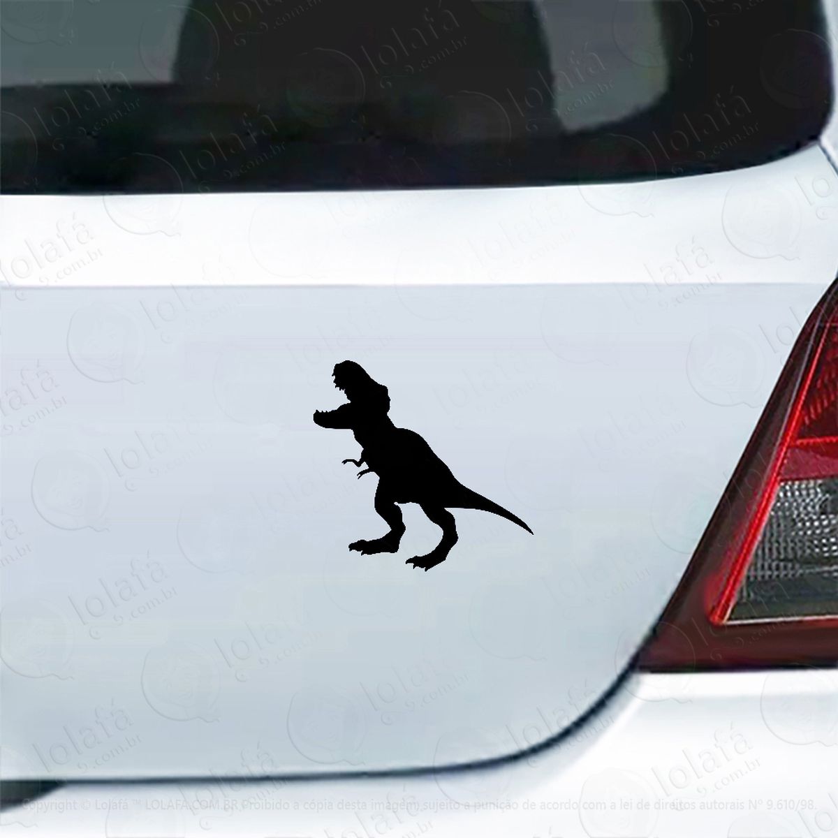 Adesivo Carro Moto Vidro Dinossauro T-rex Tiranossauro Mod:4756
