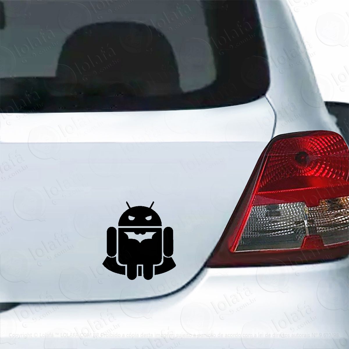 Adesivo Carro Moto Vidro Programação Android Super Heroi Mod:4796