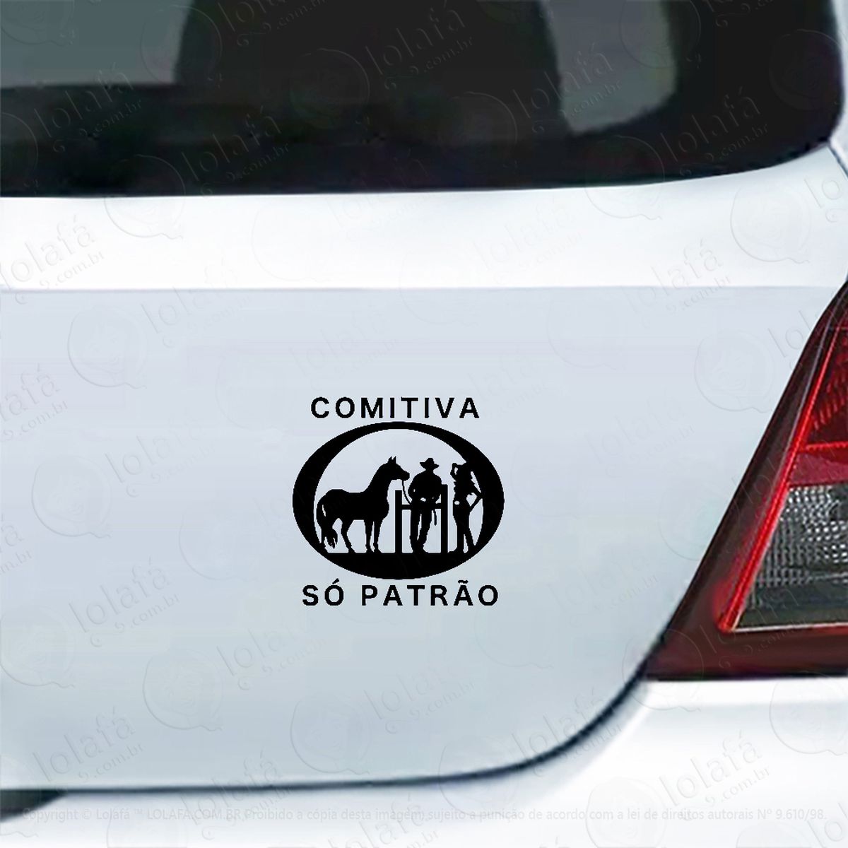 Adesivo De Carro Sertanejo Comitiva Só Patrão Mod:4812