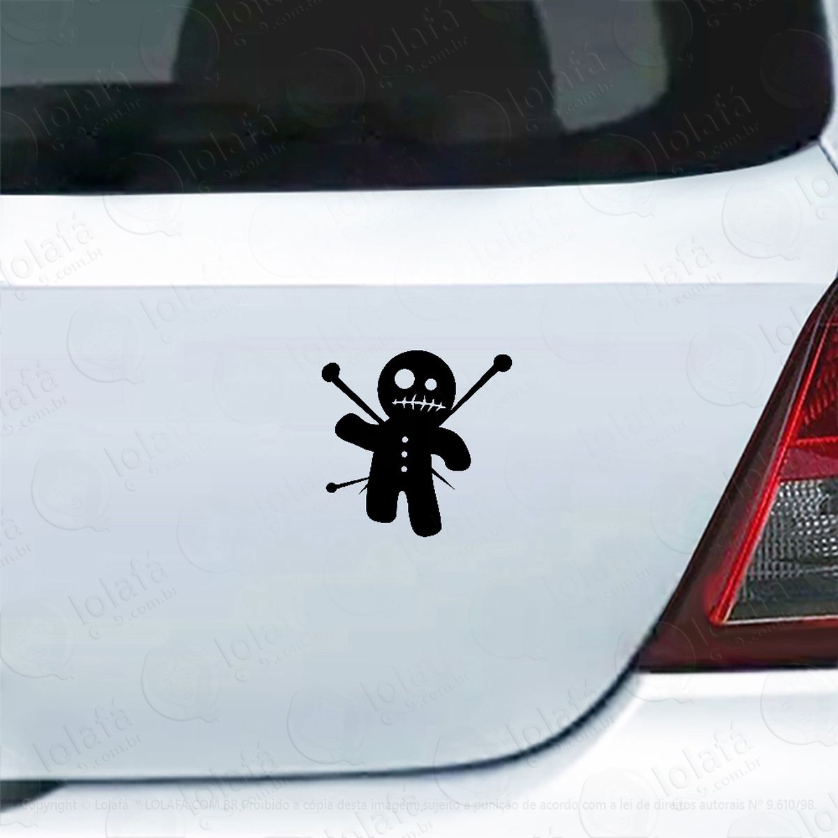 Adesivo Para Carro Vodu Boneco Voodoo Agulhas Mod:4815