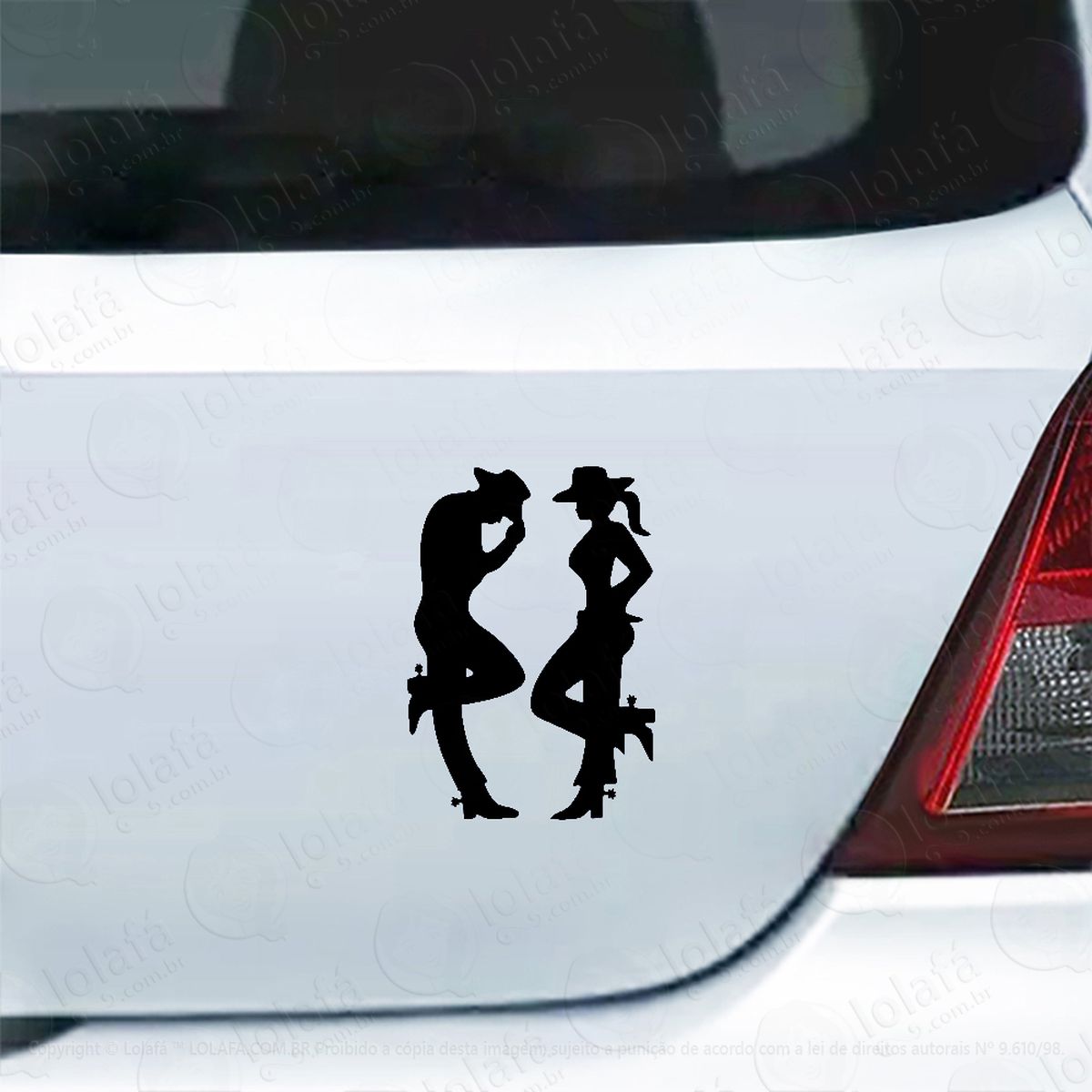Adesivo De Carro Cowboy E Cowgirl Mod:5044