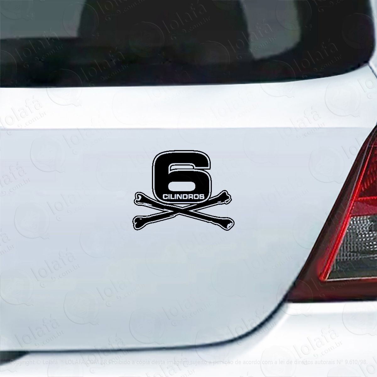 Adesivo De Carro 6 Cilindros Tuning Mod:5108