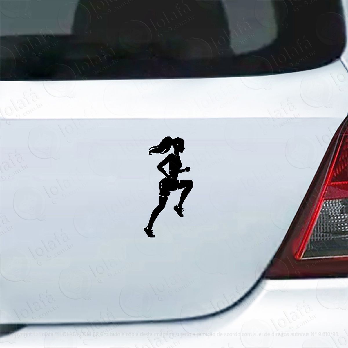 Adesivo De Carro Corrida Menina Correndo Mod:5355