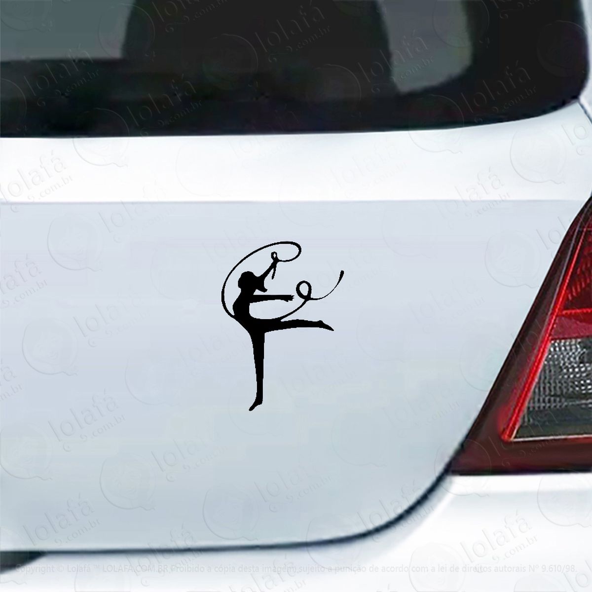 adesivo de carro bailarina dança com fita mod:5373