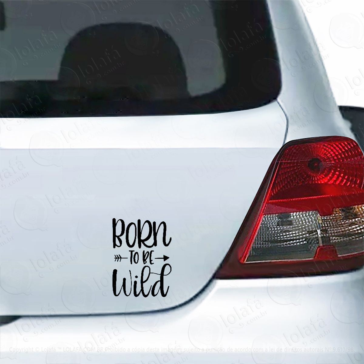 adesivo para carro motivacional born to be wild mod:5561