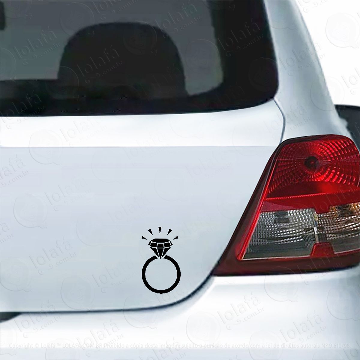 Adesivo Para Carro Anel De Diamante Jóia Mod:5733