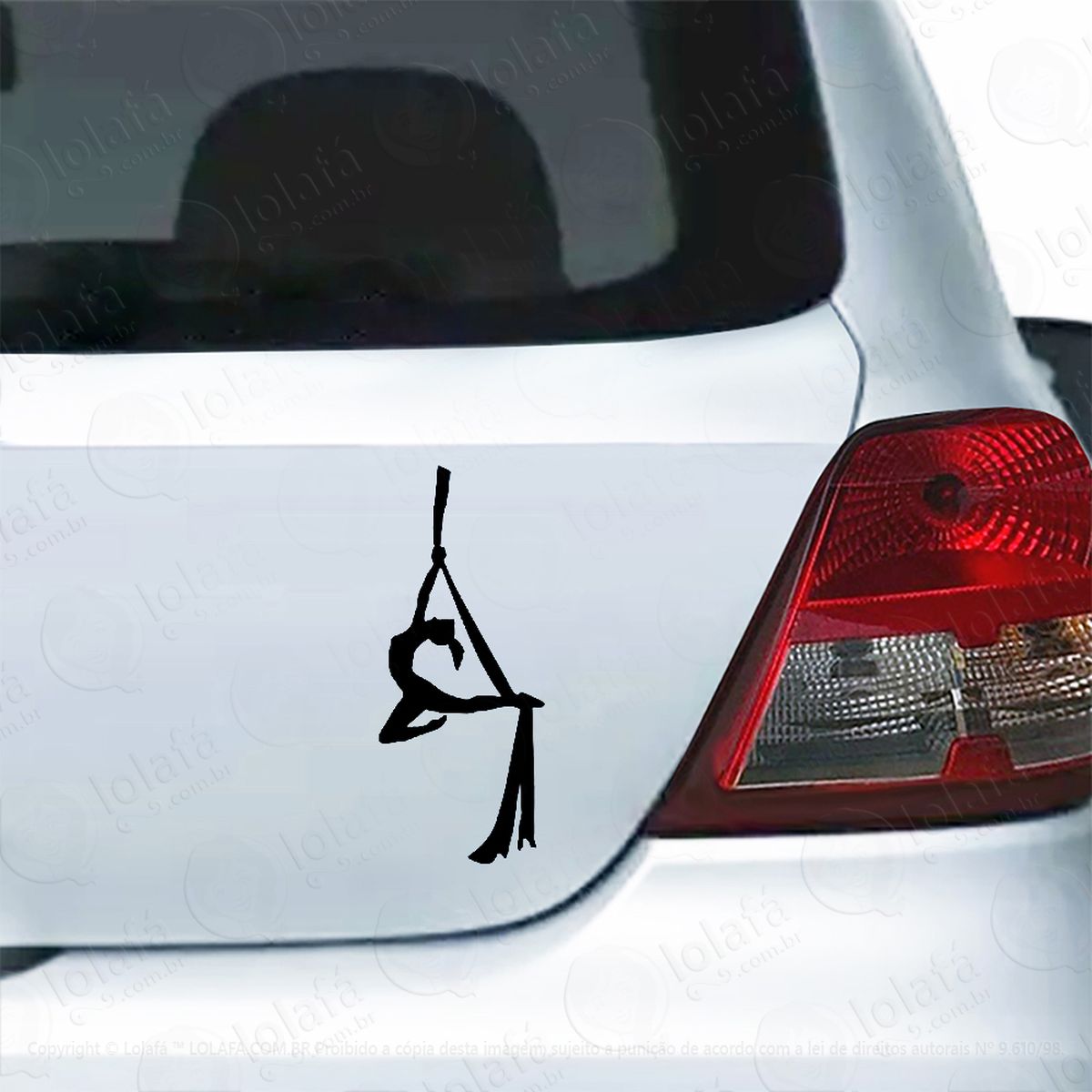 Adesivo Para Carro Trapezista Tecido Circo Artista Mod:5812