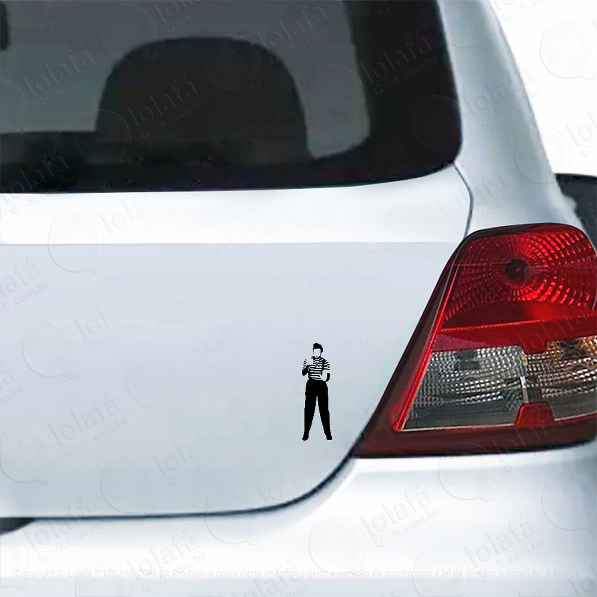 Adesivo Para Carro Mímico Artista Expressão Pantomima Mod:5997