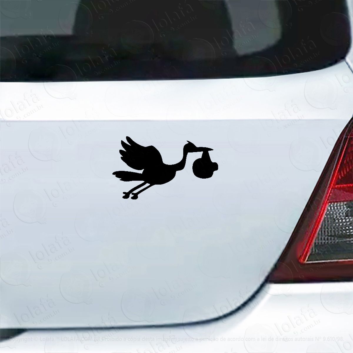 Adesivo De Carro Cegonha Bebê Chegando! Mod:6061