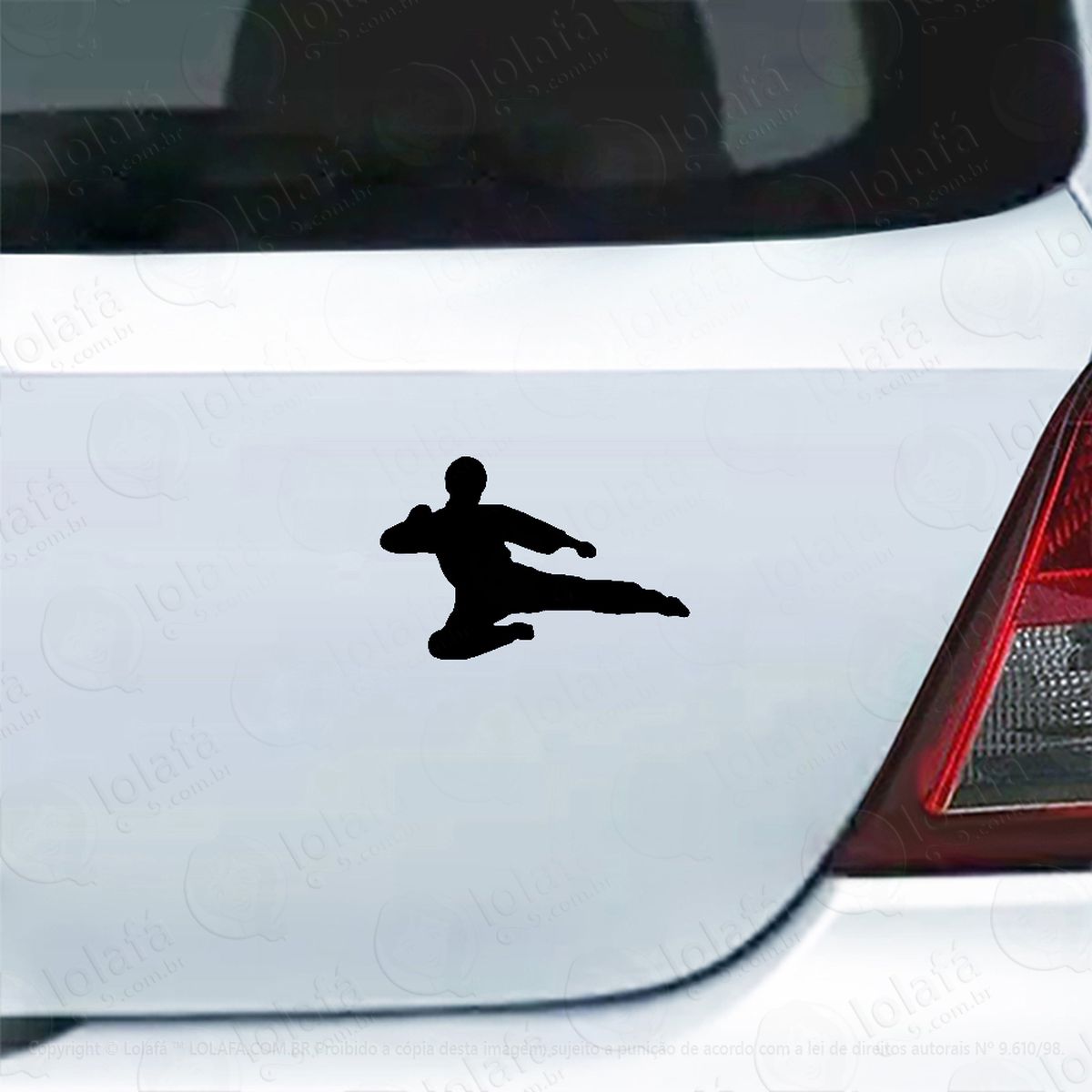 Adesivo De Carro Arte Marciais Golpe Voadora Mod:6080