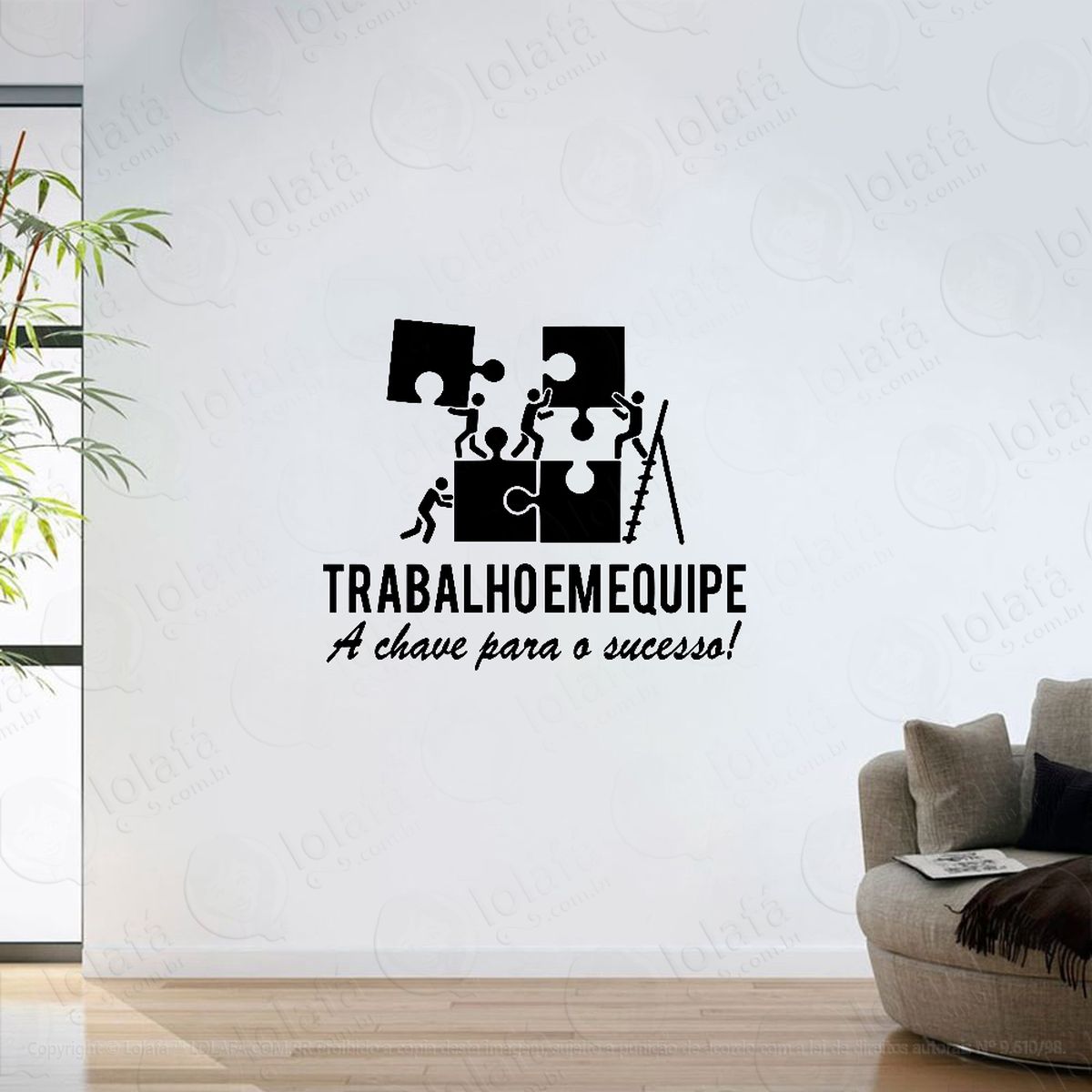 Adesivo Parede Empresa Trabalho Em Equipe Mod:6183