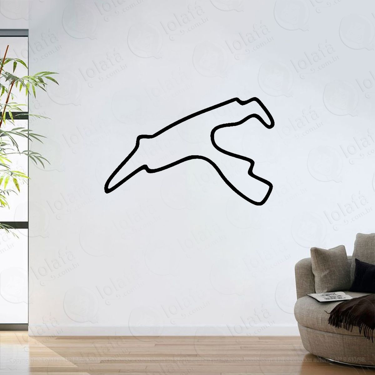 adesivo parede sala circuto spa francorchamps mod:6232