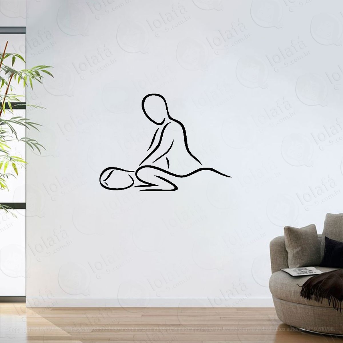Adesivo Parede Sala Decoração Spa Massagem Estética Mod:6287
