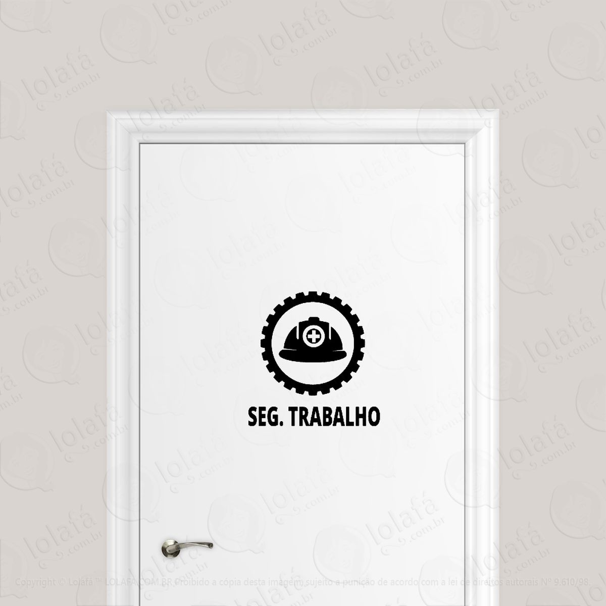 adesivo para porta segurança do trabalho curso adesivos para porta mod:6510
