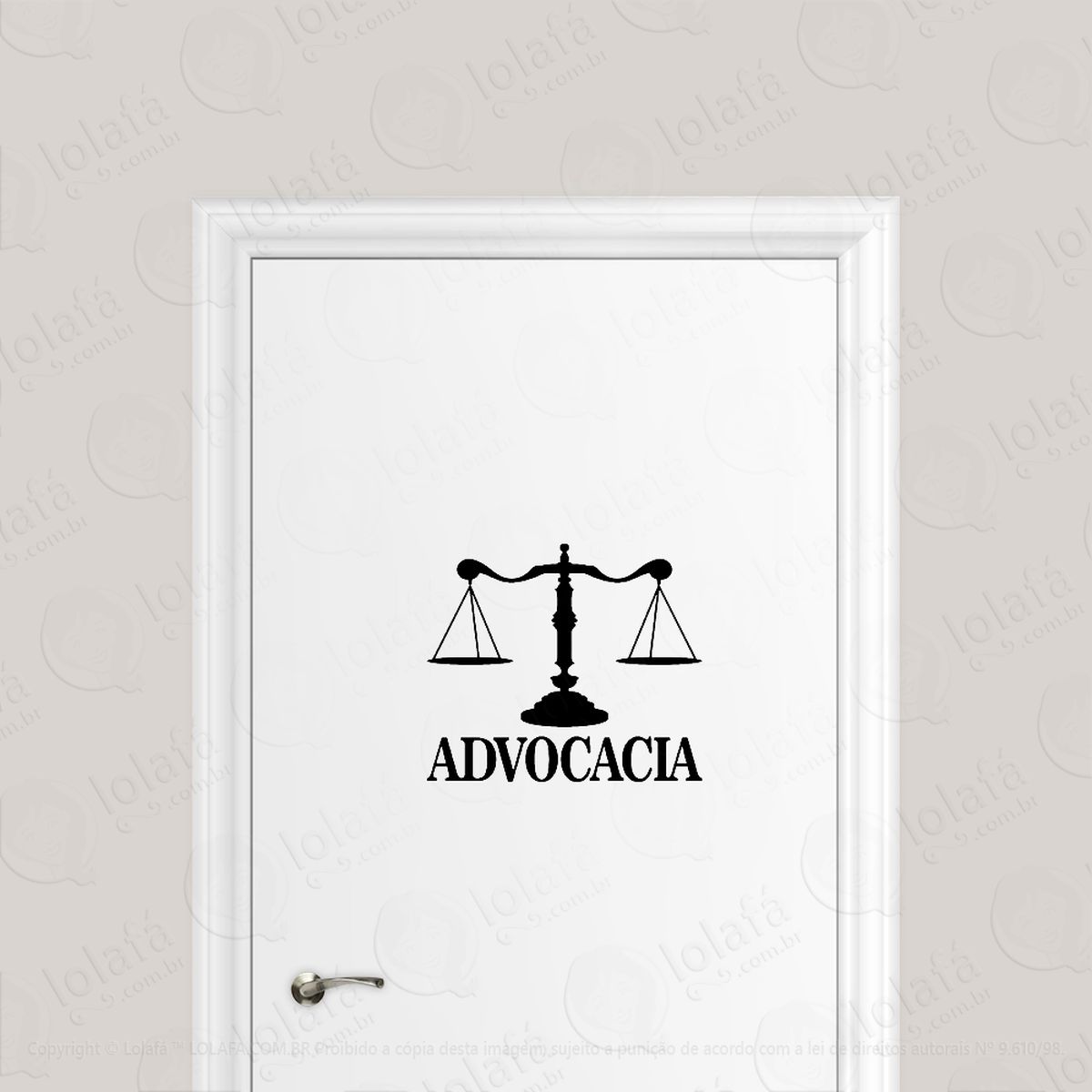 adesivo para porta advocacia e balança direito adesivos para porta mod:6512