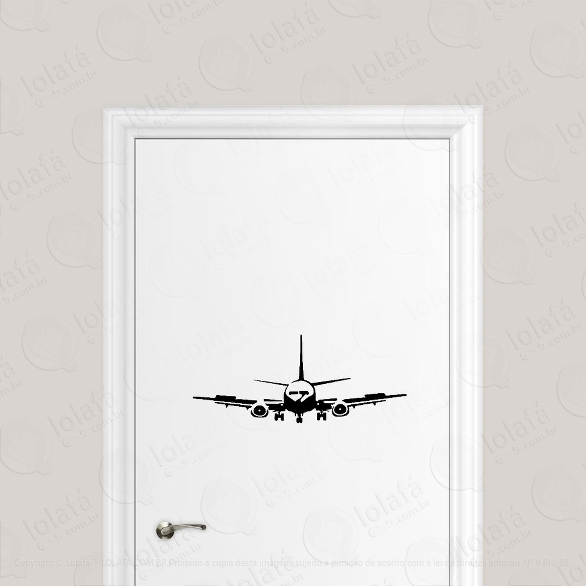 adesivo para porta avião boeing 737 adesivos para porta mod:6519