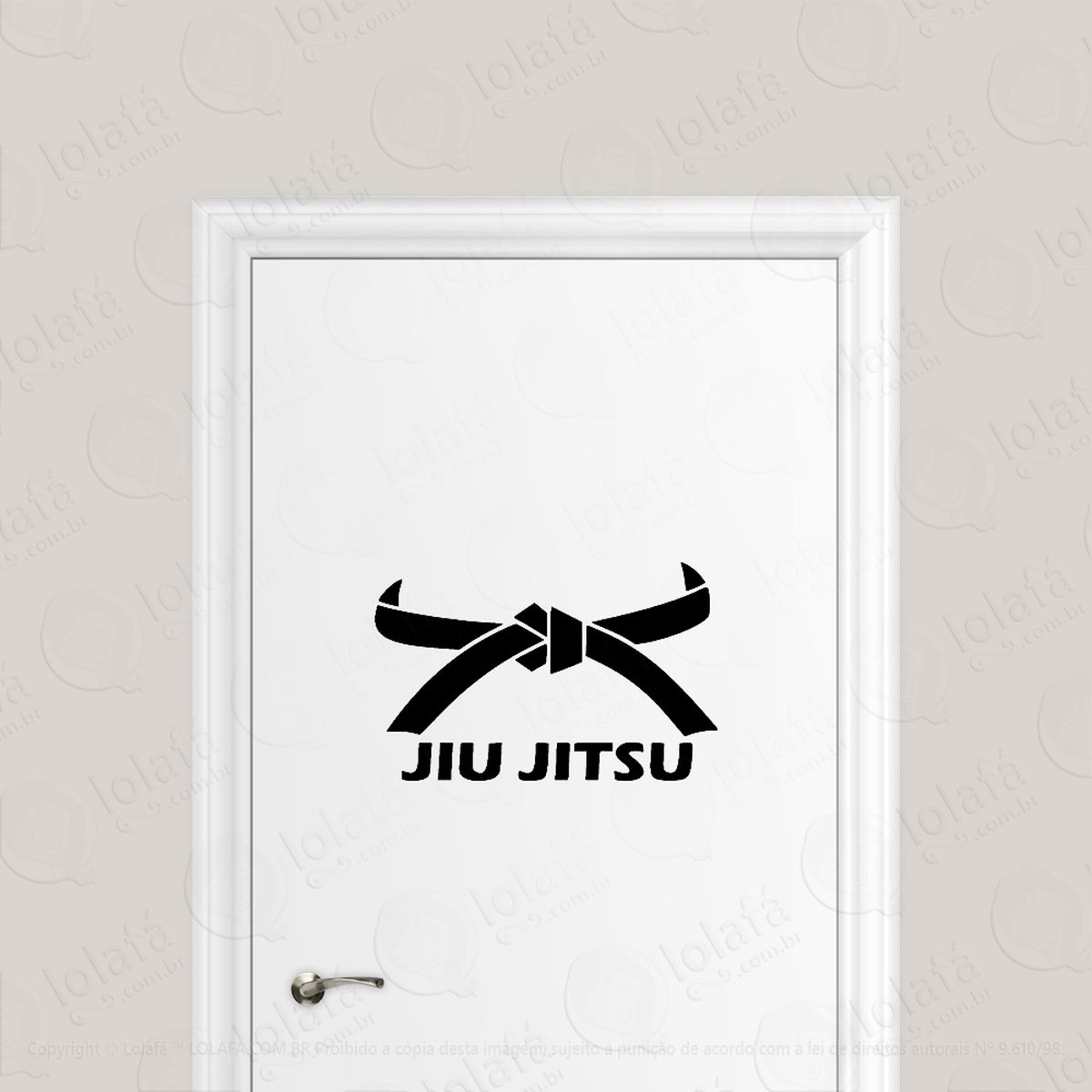 adesivo para porta jiu jitsu faixa adesivos para porta mod:6524