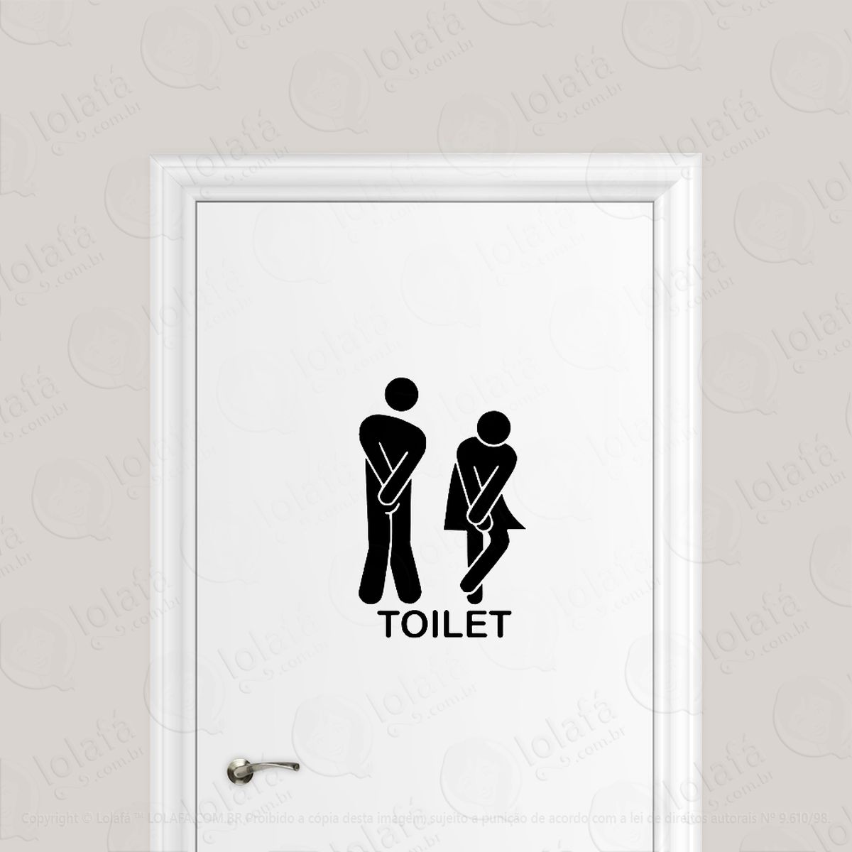 adesivo porta de banheiro toilet engraçado adesivos para porta mod:6525