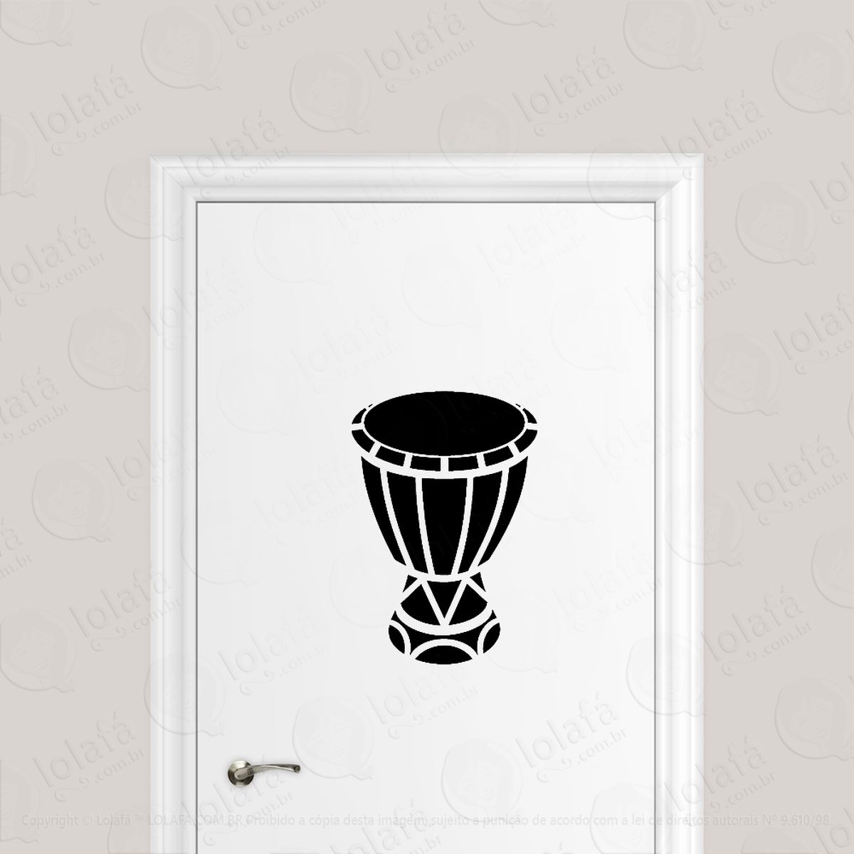 adesivo para porta tambor atabaque percussão adesivos para porta mod:6527