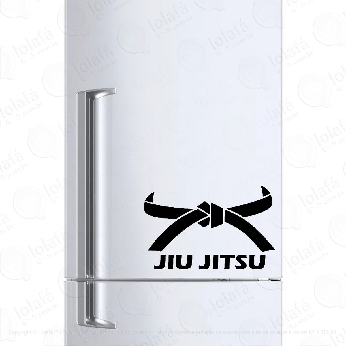 Adesivo Para Geladeira Jiu Jitsu Faixa Mod:6536
