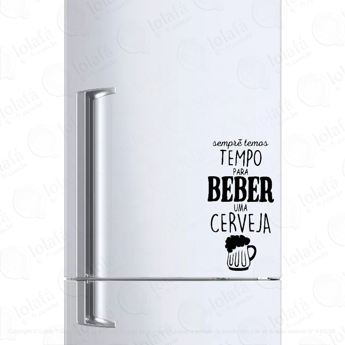 Adesivo Para Geladeira Beber Uma Cerveja Mod:6600