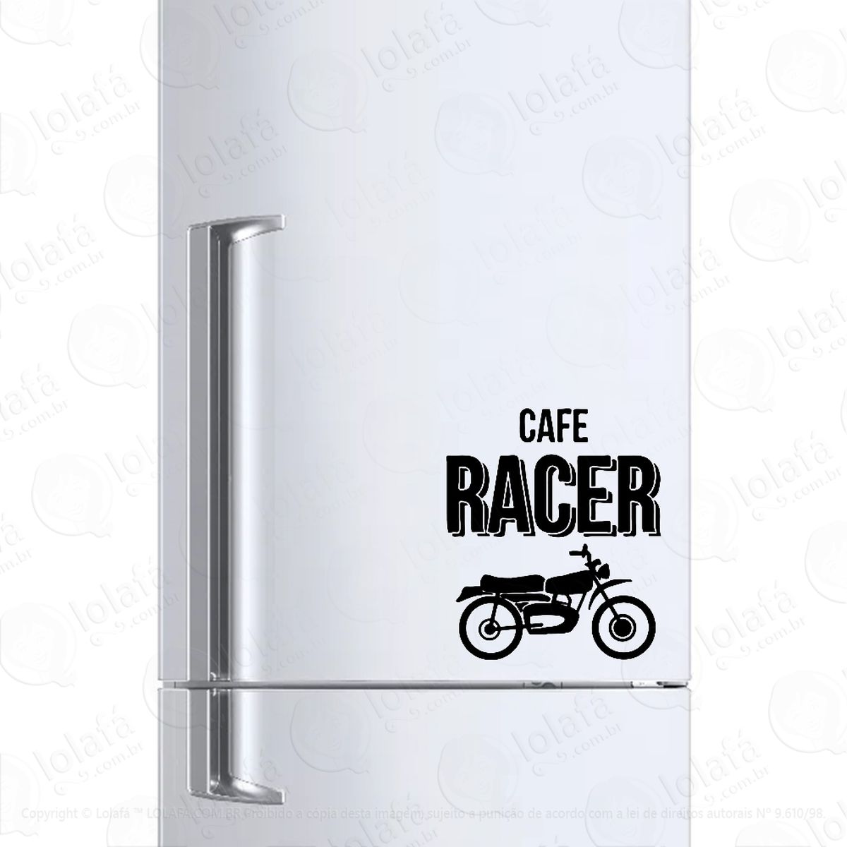 Adesivo Para Geladeira Café Racer Motocicleta Mod:6614