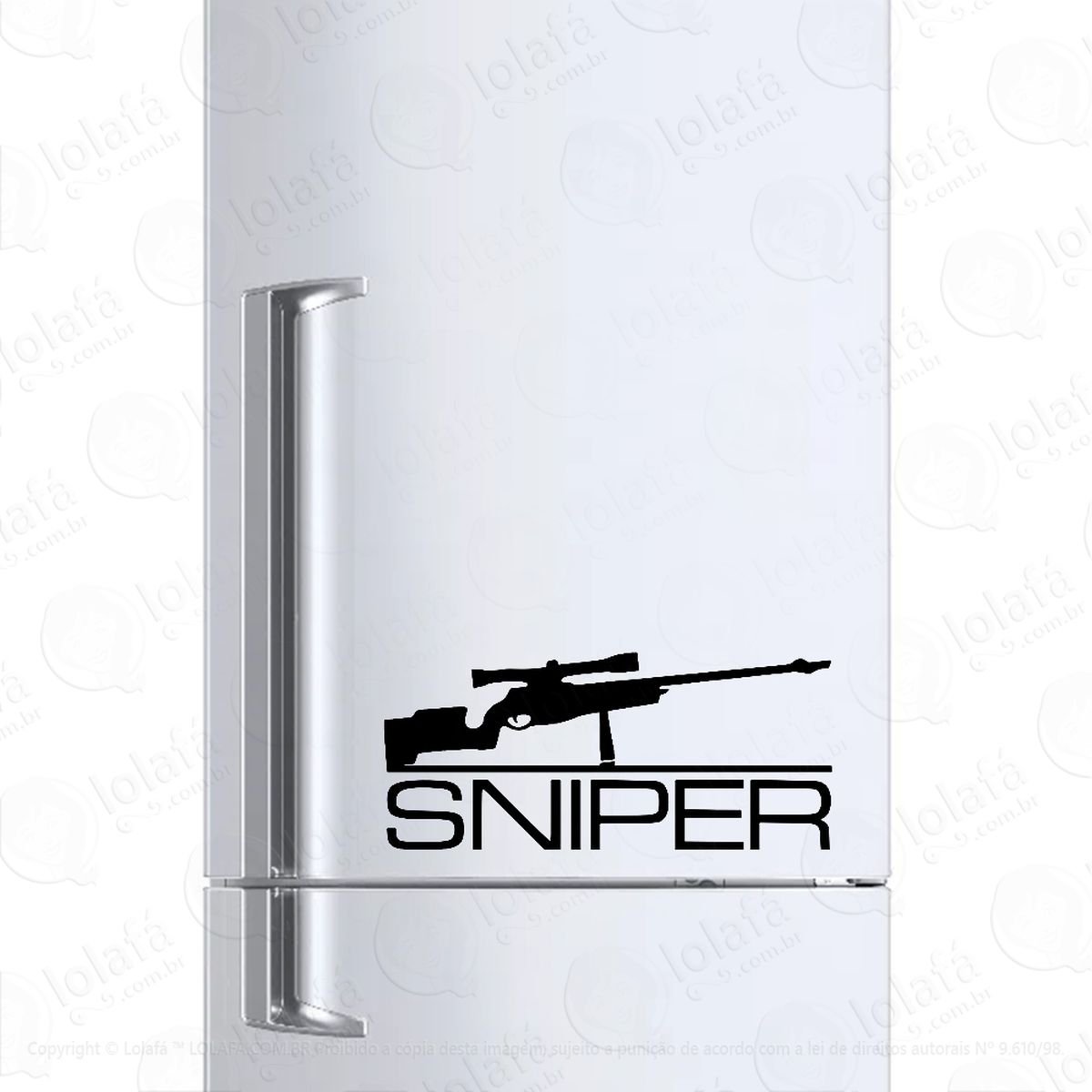 Adesivo Para Geladeira Sniper Rifle Mod:6640