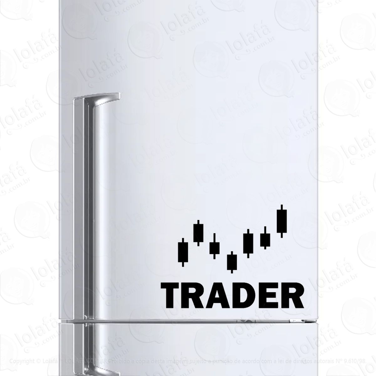 Adesivo Para Geladeira Trader Operdador Daytrader Mod:6678