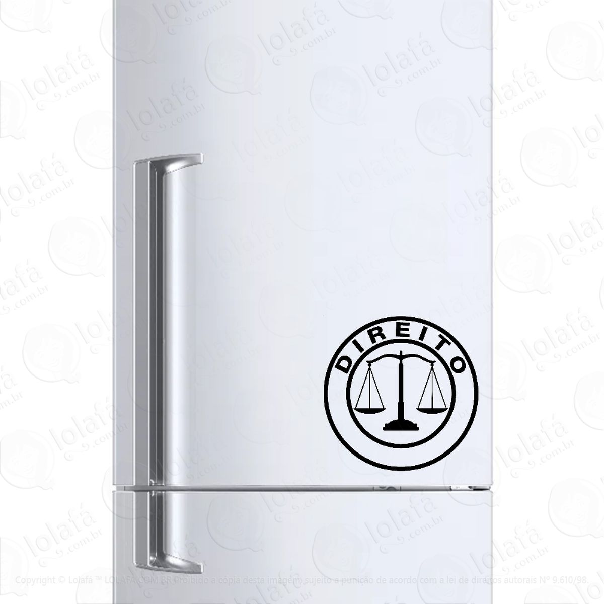 Adesivo Para Geladeira Curso Direito Mod:6703