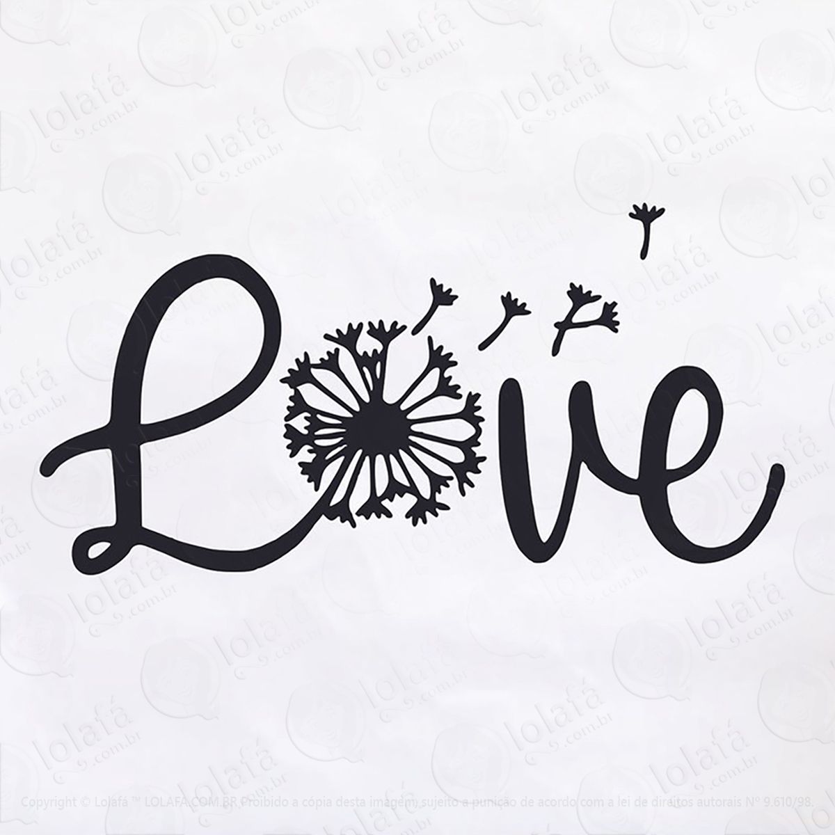Adesivo Dente De Leão Love Mod:2