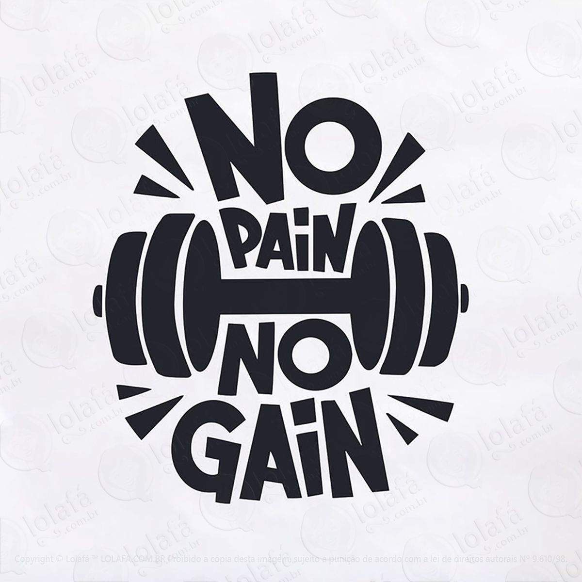 adesivo no pain no gain mod:25