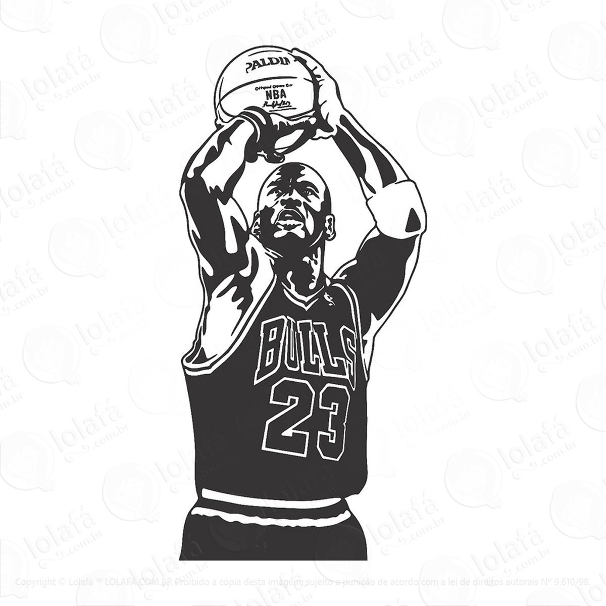adesivo jogador de basquete mod:30