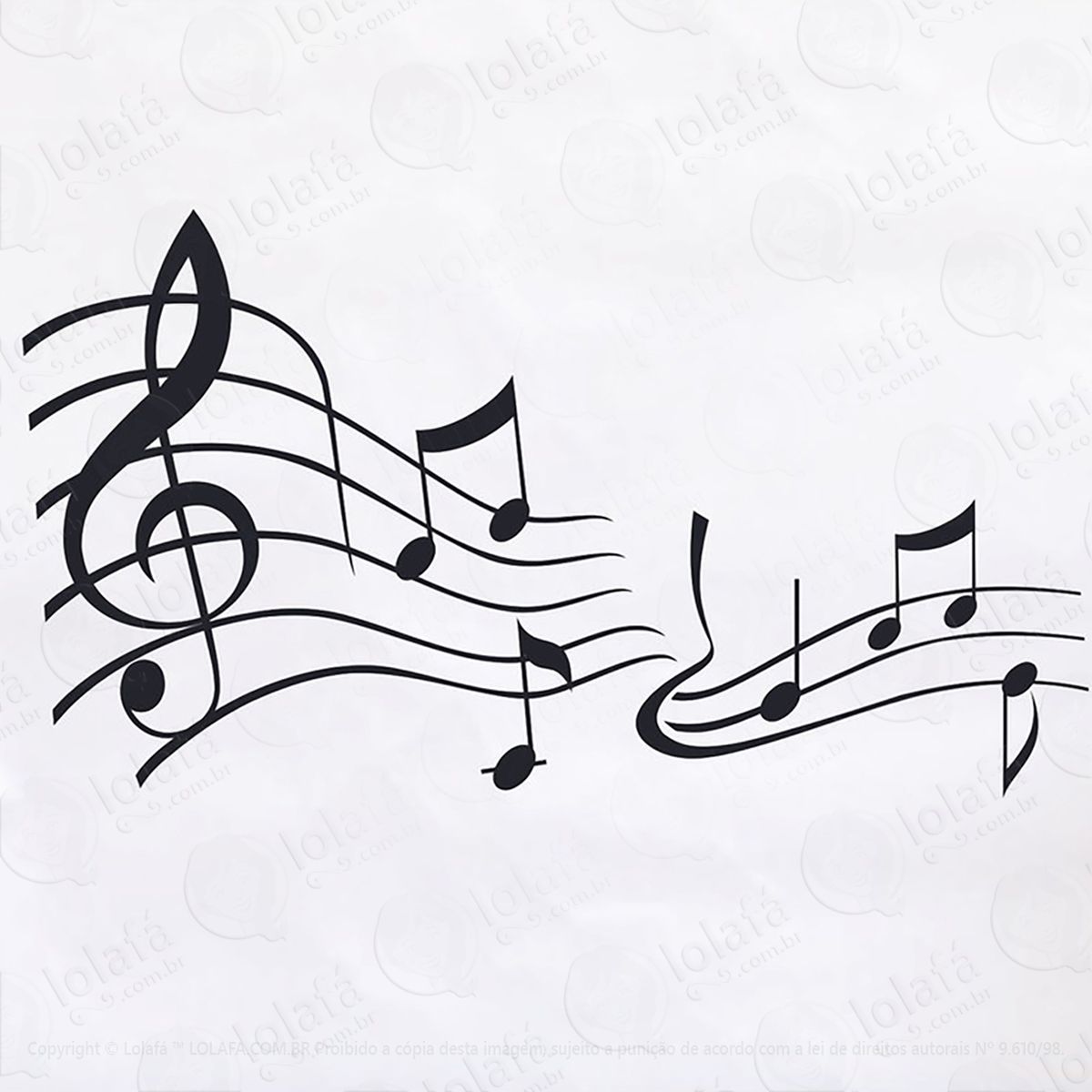 Adesivo Notas Musicais Mod:39