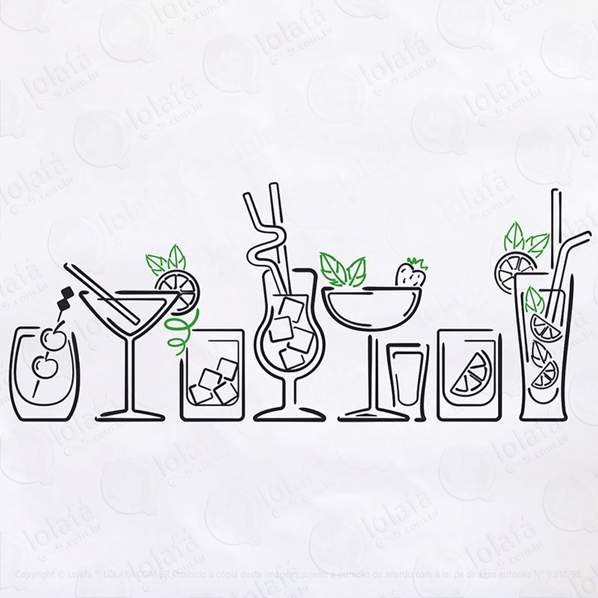 adesivo drinks bebidas bar mod:53