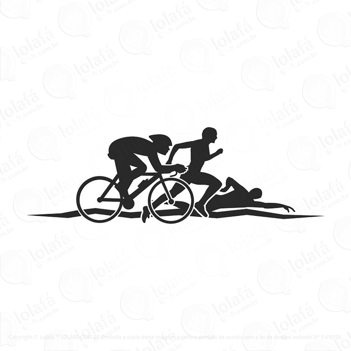Adesivo Triatlon Esporte Natação Mod:57